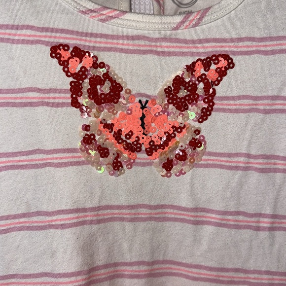 WONDER NATION Butterfly Tulle Coral Dress Girls Small 6/6X - Picture 3 of 9